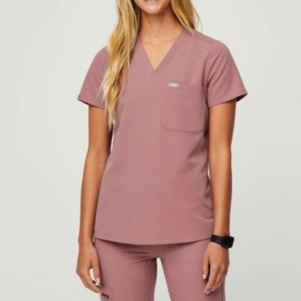 FIGS catarina mineral mauve scrub top M